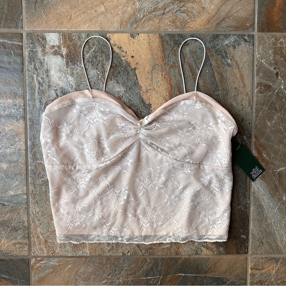 Wild Fable Lace Cami Top NWT Size XL Cream Dreamy Fairycore